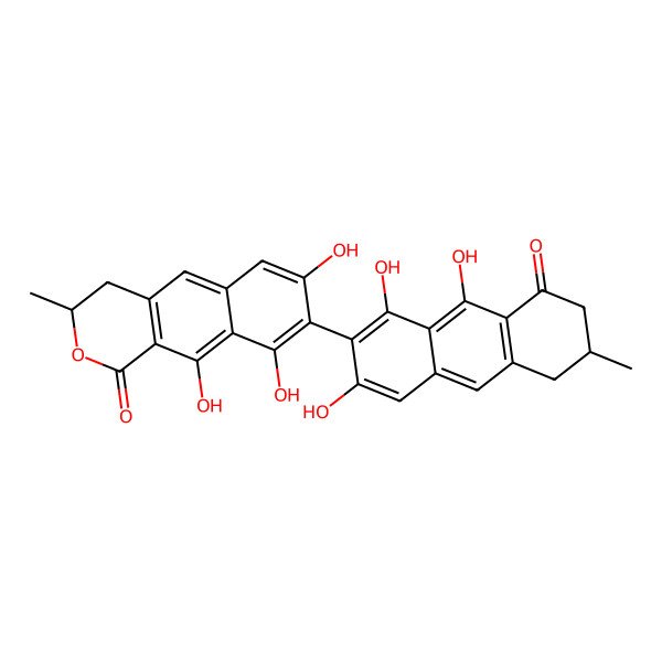2D Structure of Aschernaphthopyrone B