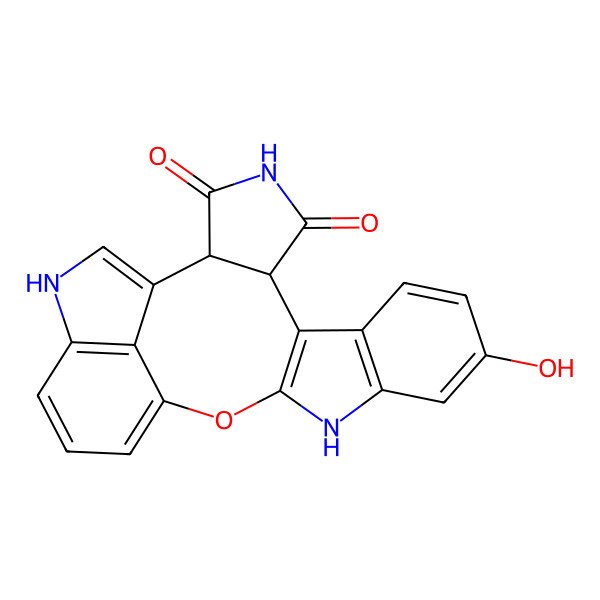 2D Structure of 11-Hydroxy-16-oxa-4,14,22-triazahexacyclo[15.6.1.02,6.07,15.08,13.021,24]tetracosa-1(23),7(15),8(13),9,11,17,19,21(24)-octaene-3,5-dione