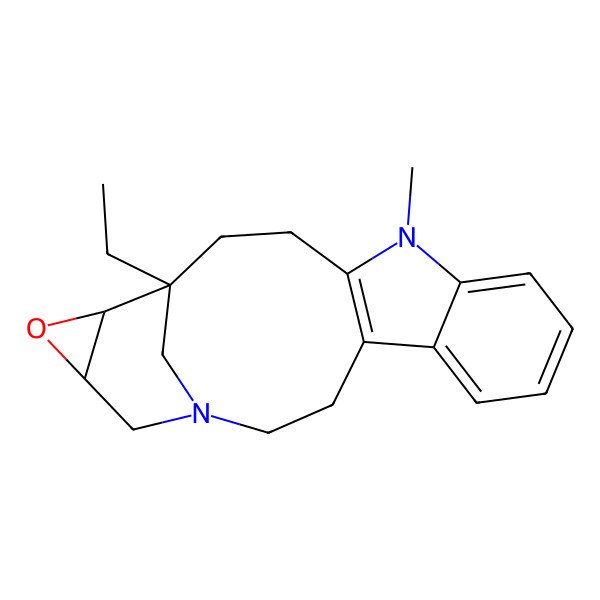 2D Structure of (1aR,13S,13aS)-13-Ethyl-1a,4,5,10,11,12,13,13a-octahydro-10-methyl-2H-3,13-methanooxireno[9,10]azacycloundecino[5,4-b]indole