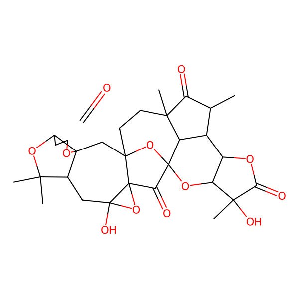 2D Structure of (1R,3S,5R,7R,10S,14S,16R,19R,21S,22R,23S,26S,27R,30R)-5,26-dihydroxy-8,8,19,21,26-pentamethyl-4,9,13,24,28,29-hexaoxanonacyclo[14.12.1.11,19.03,5.03,16.07,14.010,14.023,27.022,30]triacontane-2,12,20,25-tetrone