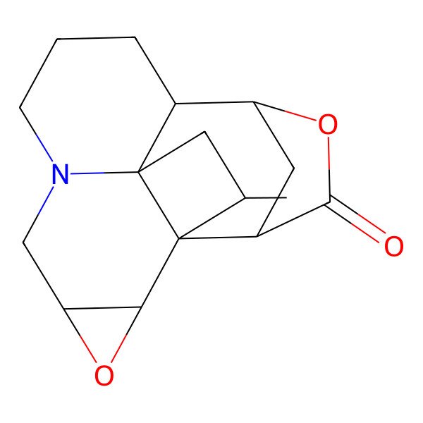 2D Structure of (1R,2S,4R,10S,11R,14S,15S,17S)-15-methyl-3,12-dioxa-6-azahexacyclo[8.4.3.111,14.01,17.02,4.06,17]octadecan-13-one