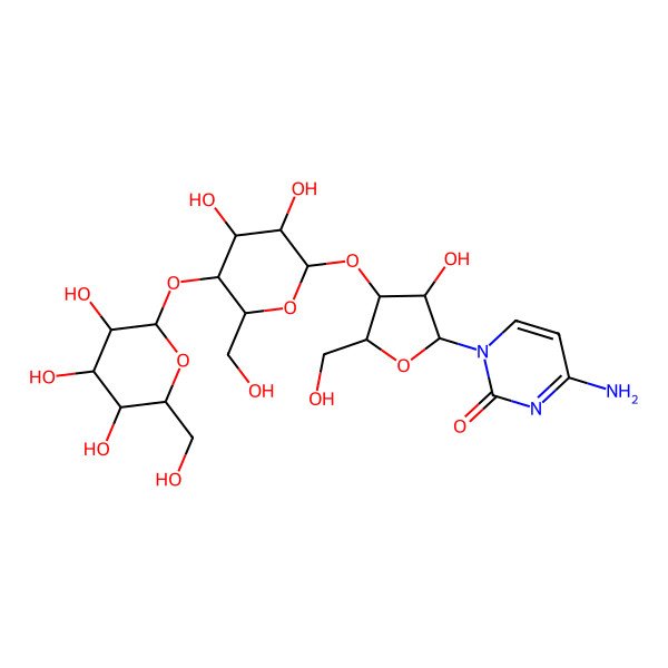 2D Structure of 4-Amino-1-[4-[3,4-dihydroxy-6-(hydroxymethyl)-5-[3,4,5-trihydroxy-6-(hydroxymethyl)oxan-2-yl]oxyoxan-2-yl]oxy-3-hydroxy-5-(hydroxymethyl)oxolan-2-yl]pyrimidin-2-one