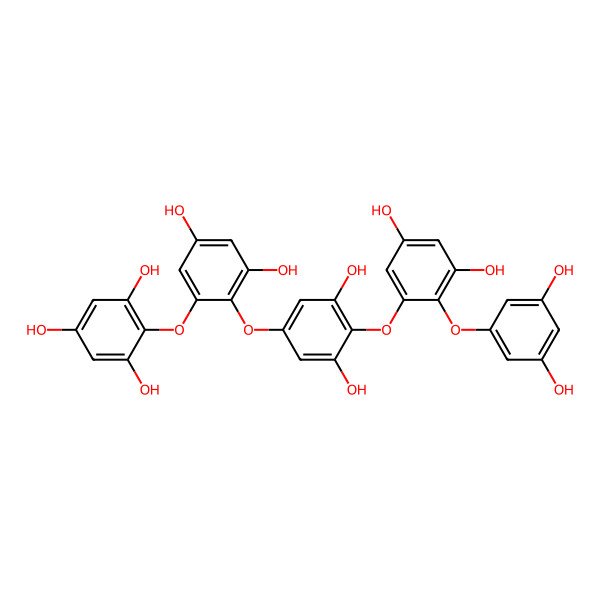 2D Structure of 2-[2-[4-[2-(3,5-Dihydroxyphenoxy)-3,5-dihydroxyphenoxy]-3,5-dihydroxyphenoxy]-3,5-dihydroxyphenoxy]benzene-1,3,5-triol