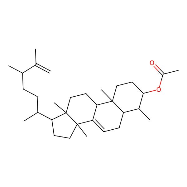 2D Structure of [17-(5,6-Dimethylhept-6-en-2-yl)-4,10,13,14-tetramethyl-1,2,3,4,5,6,9,11,12,15,16,17-dodecahydrocyclopenta[a]phenanthren-3-yl] acetate
