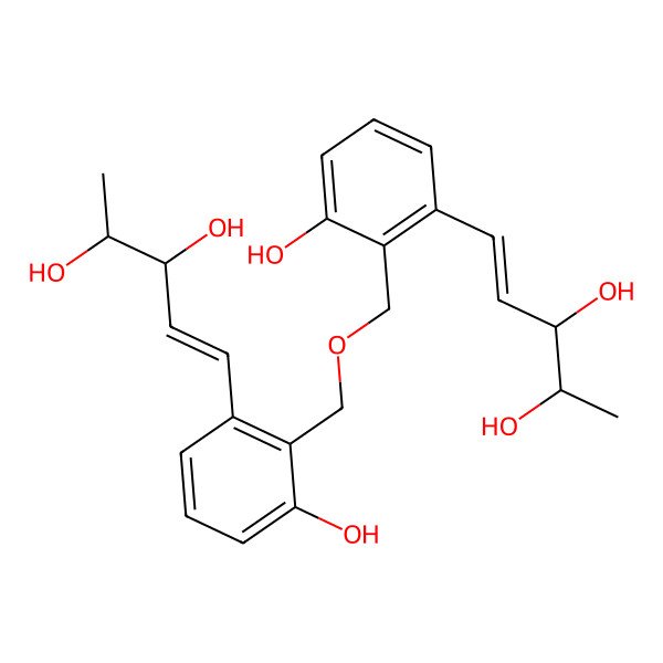 2D Structure of 5-[2-[[2-(3,4-Dihydroxypent-1-enyl)-6-hydroxyphenyl]methoxymethyl]-3-hydroxyphenyl]pent-4-ene-2,3-diol