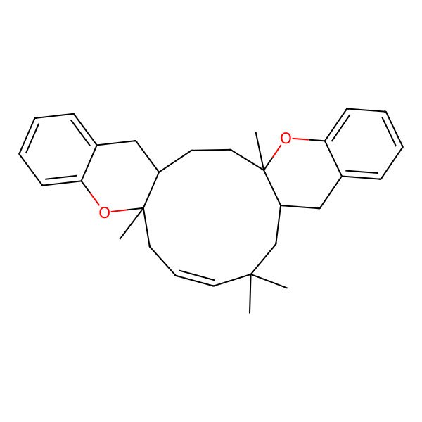 2D Structure of (1S,4R,13S,16Z,19R)-4,15,15,19-tetramethyl-5,20-dioxapentacyclo[17.8.0.04,13.06,11.021,26]heptacosa-6,8,10,16,21,23,25-heptaene