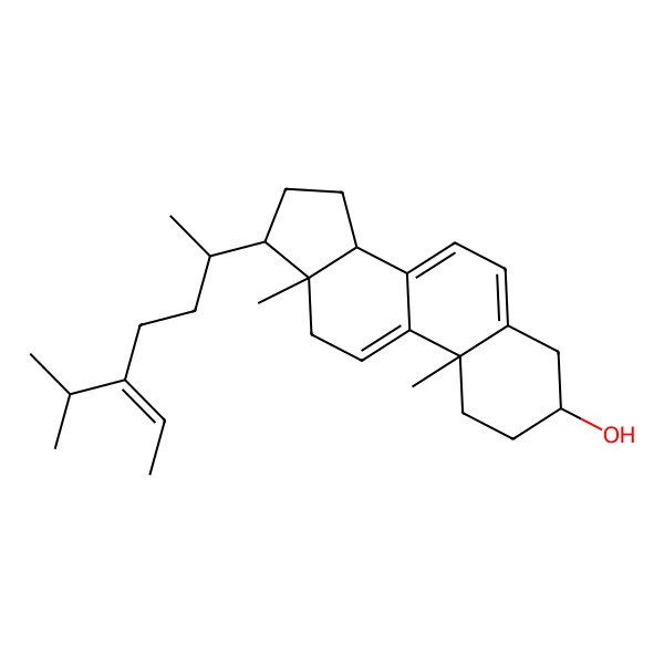 2D Structure of (3S,10S,13R,14R,17R)-10,13-dimethyl-17-[(Z,2R)-5-propan-2-ylhept-5-en-2-yl]-2,3,4,12,14,15,16,17-octahydro-1H-cyclopenta[a]phenanthren-3-ol