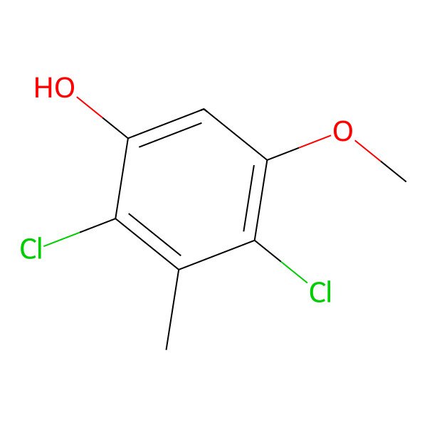2D Structure of 2,4-Dichloro-5-methoxy-3-methylphenol
