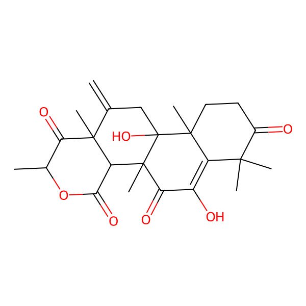 2D Structure of 6,10b-Dihydroxy-2,4b,7,7,10a,12a-hexamethyl-12-methylidene-4a,9,10,11-tetrahydronaphtho[1,2-h]isochromene-1,4,5,8-tetrone