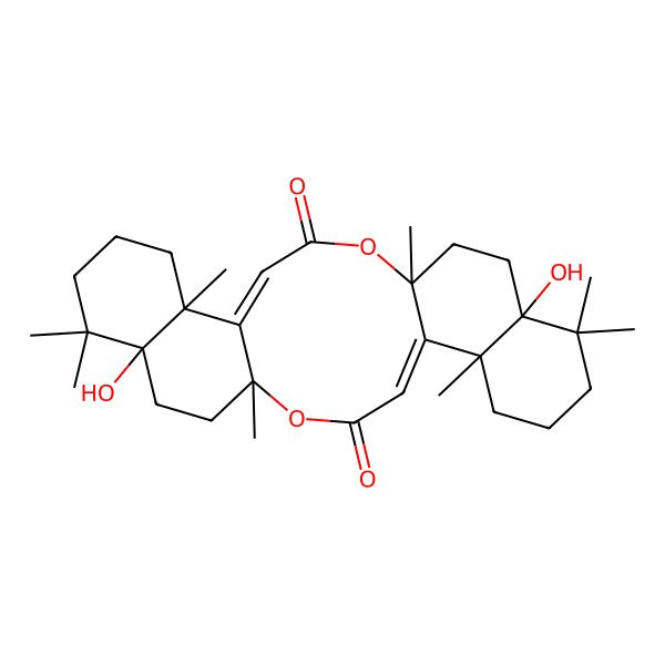 2D Structure of (1R,4E,6R,11R,14R,17Z,19R,24R)-11,24-dihydroxy-1,6,10,10,14,19,23,23-octamethyl-2,15-dioxapentacyclo[16.8.0.05,14.06,11.019,24]hexacosa-4,17-diene-3,16-dione