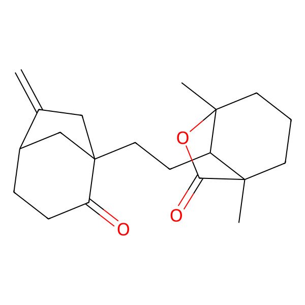 2D Structure of (1R,5S,8S)-1,5-dimethyl-8-[2-[(1R,5S)-6-methylidene-2-oxo-1-bicyclo[3.2.1]octanyl]ethyl]-6-oxabicyclo[3.2.1]octan-7-one