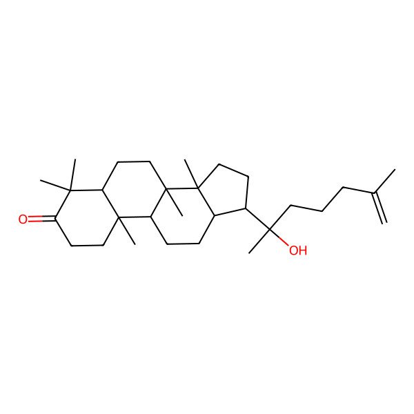 2D Structure of (5R,8R,9R,10R,13R,14R,17S)-17-[(2R)-2-hydroxy-6-methylhept-6-en-2-yl]-4,4,8,10,14-pentamethyl-1,2,5,6,7,9,11,12,13,15,16,17-dodecahydrocyclopenta[a]phenanthren-3-one