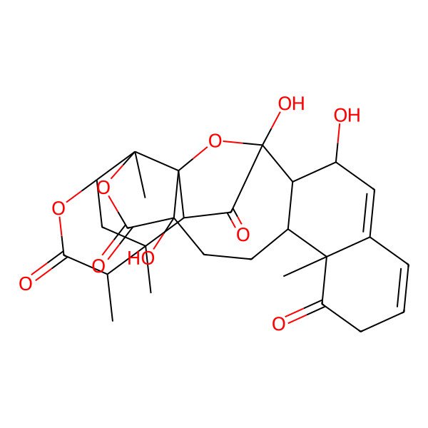 2D Structure of (1S,2S,3R,5R,6S,7R,14R,15S,18S,21S,22R,25S)-5,7,18-trihydroxy-1,14,21,25-tetramethyl-4,20,23-trioxaheptacyclo[20.3.1.12,5.03,18.03,21.06,15.09,14]heptacosa-8,10-diene-13,19,24,27-tetrone