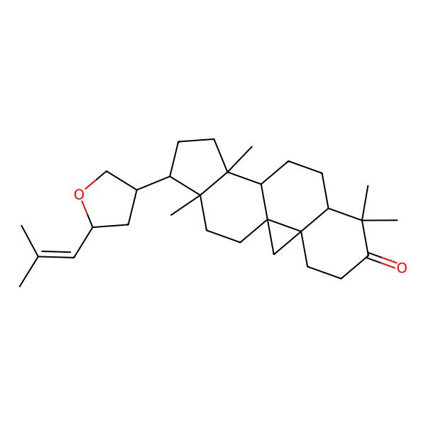 2D Structure of 7,7,12,16-Tetramethyl-15-[5-(2-methylprop-1-enyl)oxolan-3-yl]pentacyclo[9.7.0.01,3.03,8.012,16]octadecan-6-one