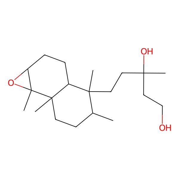 2D Structure of (3R)-5-[(1aS,3aR,4S,5R,7aS,7bR)-4,5,7a,7b-tetramethyl-2,3,3a,5,6,7-hexahydro-1aH-naphtho[1,2-b]oxiren-4-yl]-3-methylpentane-1,3-diol