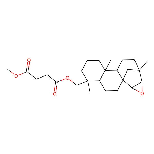 2D Structure of 1-O-methyl 4-O-[[(1S,4S,5R,9R,10S,13S,14R,16S)-5,9,13-trimethyl-15-oxapentacyclo[11.3.1.01,10.04,9.014,16]heptadecan-5-yl]methyl] butanedioate