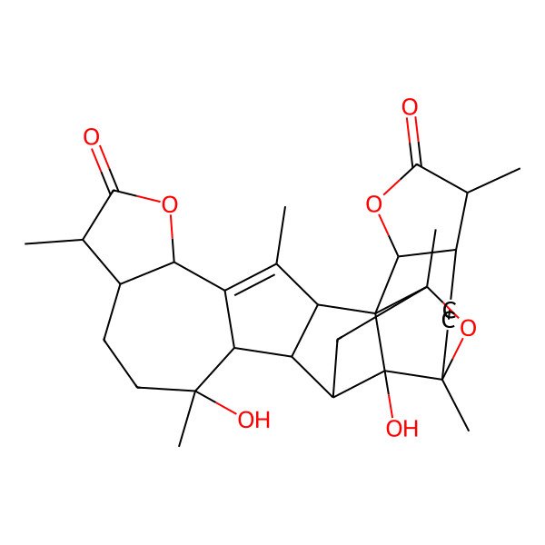 2D Structure of (1R,2R,5S,8S,9S,12S,13S,14R,15R,17S,19S,22S,23S,26S,27S)-12,27-dihydroxy-3,8,12,17,19,23-hexamethyl-6,18,25-trioxaoctacyclo[13.11.1.01,17.02,14.04,13.05,9.019,27.022,26]heptacos-3-ene-7,24-dione