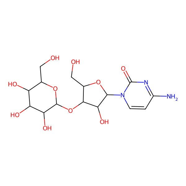 2D Structure of 4-Amino-1-[3-hydroxy-5-(hydroxymethyl)-4-[3,4,5-trihydroxy-6-(hydroxymethyl)oxan-2-yl]oxyoxolan-2-yl]pyrimidin-2-one