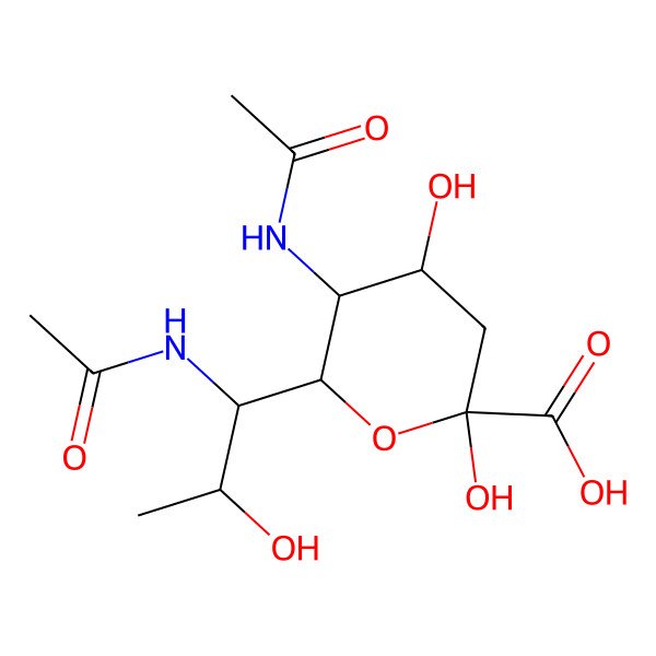 2D Structure of 5,7-Di-N-acetyl-pseudaminic acid
