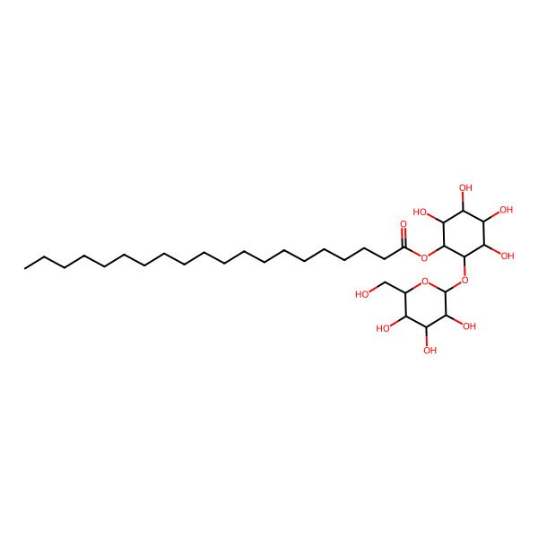 2D Structure of [(1R,2R,3R,4S,5S,6R)-2,3,4,5-tetrahydroxy-6-[(2S,3R,4S,5R,6R)-3,4,5-trihydroxy-6-(hydroxymethyl)oxan-2-yl]oxycyclohexyl] icosanoate