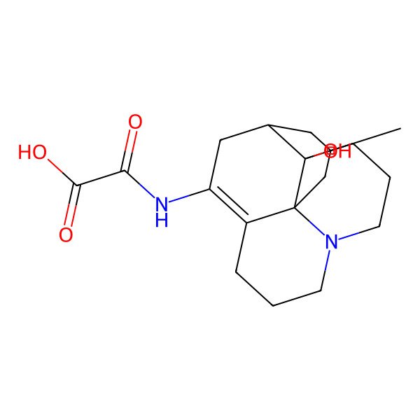 2D Structure of 2-[[(1S,2S,13S,15R)-2-hydroxy-15-methyl-6-azatetracyclo[8.6.0.01,6.02,13]hexadec-10-en-11-yl]amino]-2-oxoacetic acid