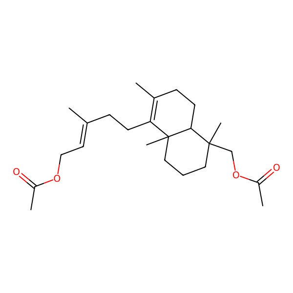 2D Structure of [(E)-5-[(4aR,5S,8aS)-5-(acetyloxymethyl)-2,5,8a-trimethyl-3,4,4a,6,7,8-hexahydronaphthalen-1-yl]-3-methylpent-2-enyl] acetate