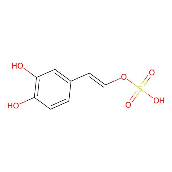2D Structure of 2-(3',4'-Dihydroxyphenyl)ethylene sulfate