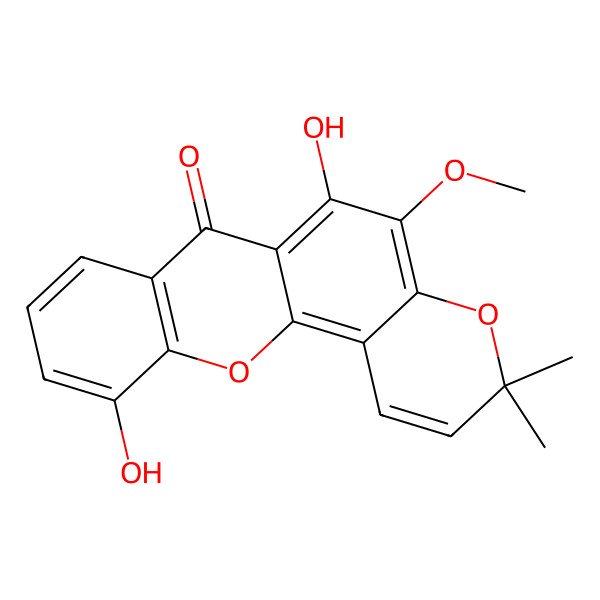 2D Structure of Caledonixanthone E 2D Structure of Caledonixanthone E