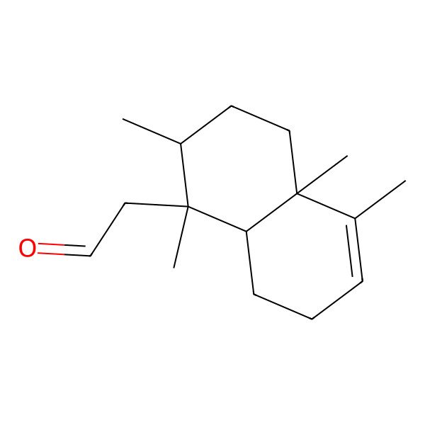 2D Structure of (1S,2R,4aR,8aR)-1,2,3,4,4a,7,8,8a-Octahydro-1,2,4a,5-tetramethyl-1-naphthaleneacetaldehyde