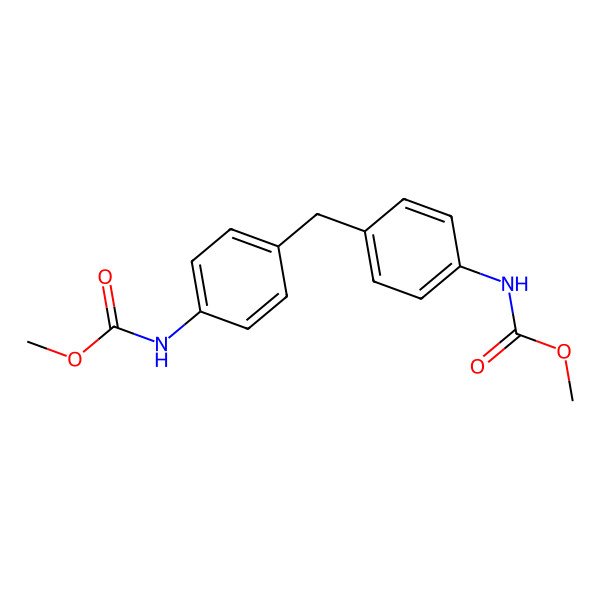 2D Structure of Carbamic acid, (methylenedi-4,1-phenylene)bis-, dimethyl ester