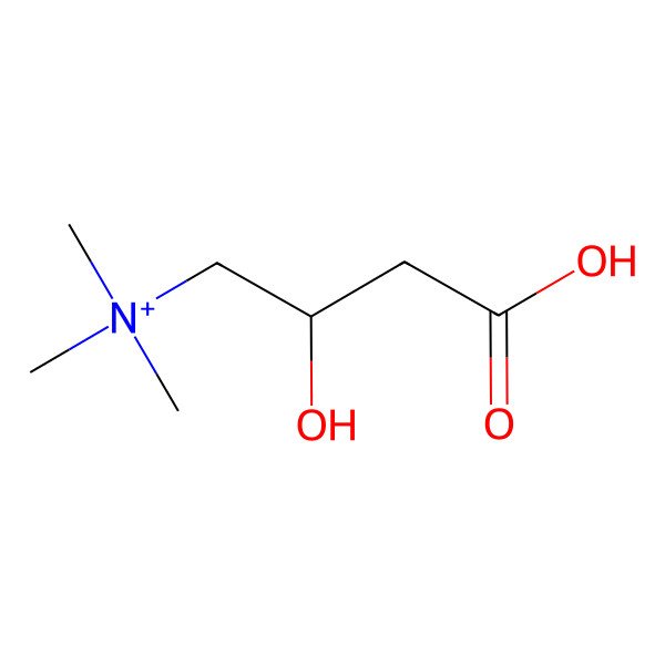 2D Structure of 1-propanaminium, 3-carboxy-2-hydroxy-n,n,n-trimethyl-, inner salt