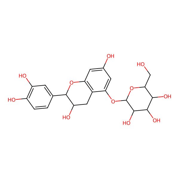 2D Structure of Catechin 5-O-beta-D-glucopyranoside