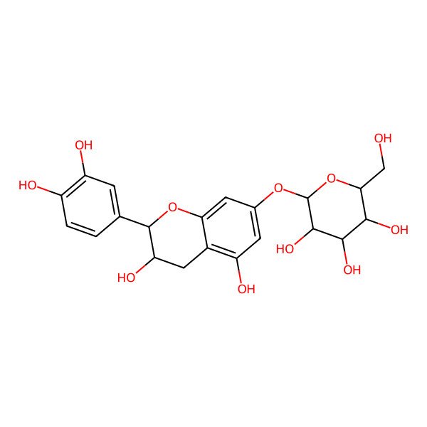 2D Structure of Catechin 7-O-beta-D-glucopyranoside