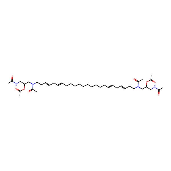 2D Structure of [1-Acetamido-3-[24-[(3-acetamido-2-acetyloxypropyl)-acetylamino]tetracosa-3,6,18,21-tetraenyl-acetylamino]propan-2-yl] acetate