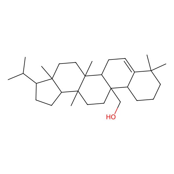 2D Structure of [(3R,3aR,5aR,5bR,11aR,11bS,13aS,13bS)-3a,5a,8,8,13a-pentamethyl-3-propan-2-yl-1,2,3,4,5,5b,6,9,10,11,11a,12,13,13b-tetradecahydrocyclopenta[a]chrysen-11b-yl]methanol