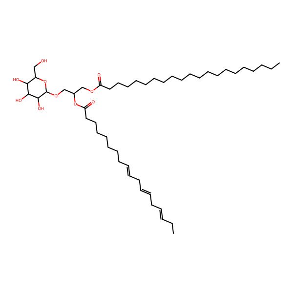 2D Structure of [(2S)-2-[(9Z,12Z,15Z)-octadeca-9,12,15-trienoyl]oxy-3-[(2R,3R,4S,5R,6R)-3,4,5-trihydroxy-6-(hydroxymethyl)oxan-2-yl]oxypropyl] henicosanoate