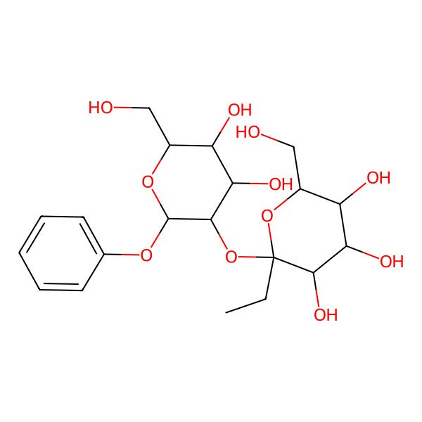 2D Structure of (2S,3R,4S,5S,6R)-2-[(2S,3R,4S,5S,6R)-4,5-dihydroxy-6-(hydroxymethyl)-2-phenoxyoxan-3-yl]oxy-2-ethyl-6-(hydroxymethyl)oxane-3,4,5-triol