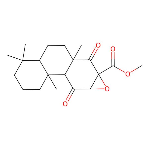 2D Structure of Methyl 2,6,6,10-tetramethyl-11,15-dioxo-13-oxatetracyclo[8.5.0.02,7.012,14]pentadecane-12-carboxylate