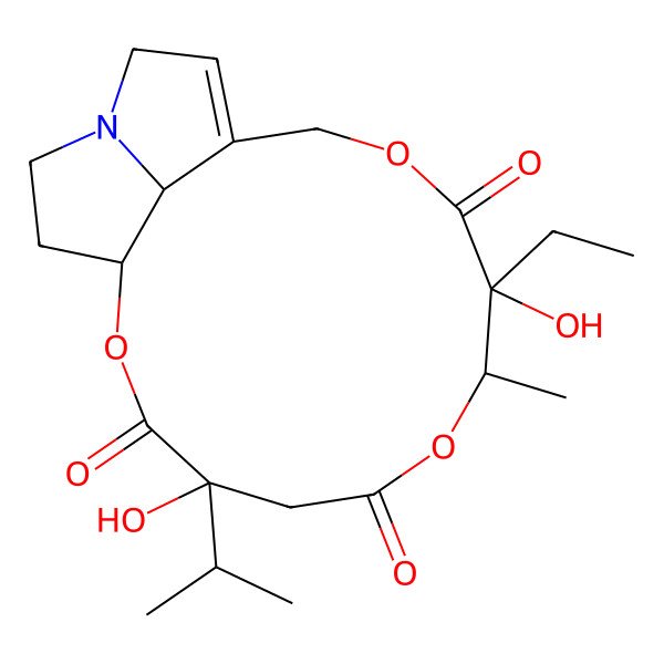 2D Structure of (1R,4S,8R,9S,19R)-9-ethyl-4,9-dihydroxy-8-methyl-4-propan-2-yl-2,7,11-trioxa-16-azatricyclo[11.5.1.016,19]nonadec-13-ene-3,6,10-trione