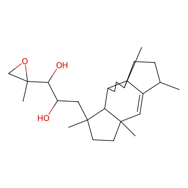 2D Structure of (1S,2S)-1-[(2S)-2-methyloxiran-2-yl]-3-[(1S,2S,5S,6R,7R,10R,13S)-2,7,10,13-tetramethyl-7-tetracyclo[10.3.0.01,5.06,10]pentadec-11-enyl]propane-1,2-diol