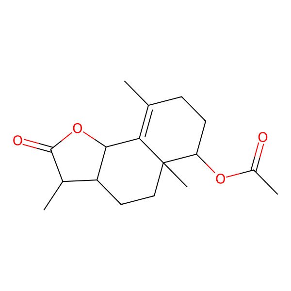 2D Structure of [(3S,3aR,5aS,6S,9bS)-3,5a,9-trimethyl-2-oxo-3,3a,4,5,6,7,8,9b-octahydrobenzo[g][1]benzofuran-6-yl] acetate