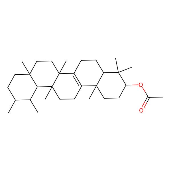 2D Structure of (4,4,6a,6b,8a,11,12,14b-octamethyl-2,3,4a,5,6,7,8,9,10,11,12,12a,13,14-tetradecahydro-1H-picen-3-yl) acetate 2D Structure of (4,4,6a,6b,8a,11,12,14b-octamethyl-2,3,4a,5,6,7,8,9,10,11,12,12a,13,14-tetradecahydro-1H-picen-3-yl) acetate