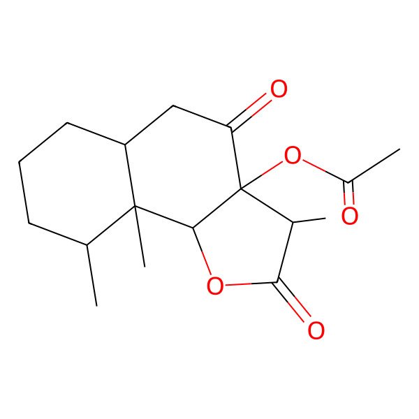 2D Structure of [(3R,3aR,5aR,9S,9aR,9bS)-3,9,9a-trimethyl-2,4-dioxo-3,5,5a,6,7,8,9,9b-octahydrobenzo[g][1]benzofuran-3a-yl] acetate