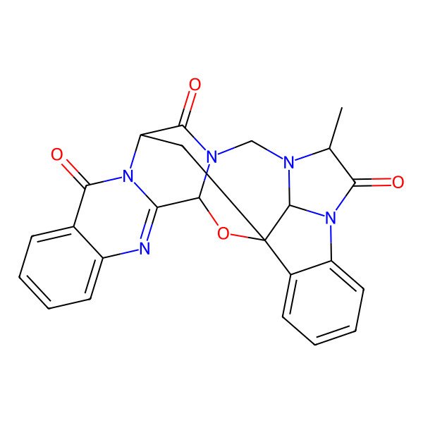 2D Structure of 10-Methyl-27-oxa-8,11,13,16,24-pentazaoctacyclo[13.12.1.11,8.02,7.013,26.016,25.018,23.011,29]nonacosa-2,4,6,18,20,22,24-heptaene-9,14,17-trione