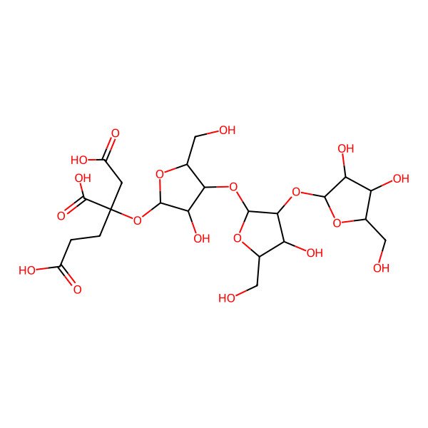 2D Structure of (2S)-2-[(2R,3R,4S,5R)-4-[(2R,3R,4R,5R)-3-[(2R,3R,4S,5R)-3,4-dihydroxy-5-(hydroxymethyl)oxolan-2-yl]oxy-4-hydroxy-5-(hydroxymethyl)oxolan-2-yl]oxy-3-hydroxy-5-(hydroxymethyl)oxolan-2-yl]oxybutane-1,2,4-tricarboxylic acid