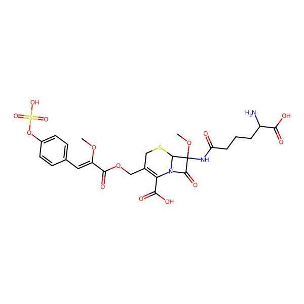 2D Structure of Cephamycin A