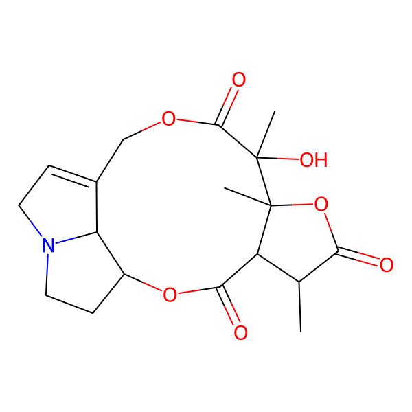 2D Structure of (1R,4R,5R,8S,9S,19R)-9-hydroxy-5,8,9-trimethyl-2,7,11-trioxa-16-azatetracyclo[11.5.1.04,8.016,19]nonadec-13-ene-3,6,10-trione