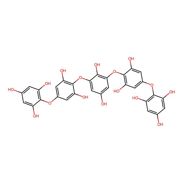 2D Structure of 2-[4-[3-[2,6-Dihydroxy-4-(2,4,6-trihydroxyphenoxy)phenoxy]-2,5-dihydroxyphenoxy]-3,5-dihydroxyphenoxy]benzene-1,3,5-triol