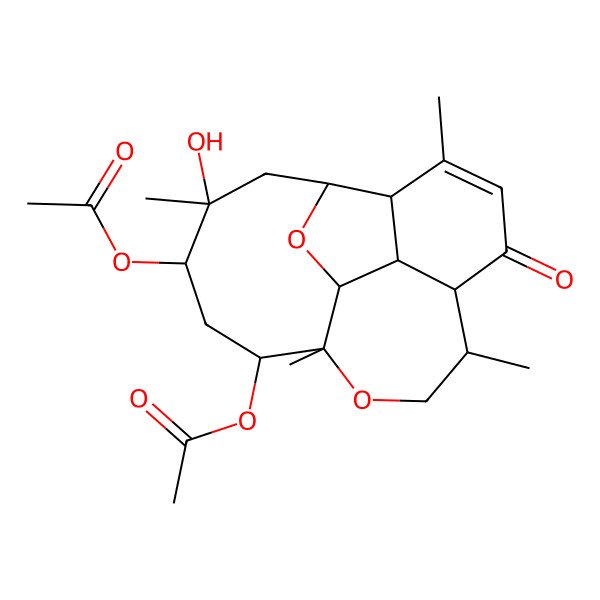 2D Structure of [(1S,2S,3R,7S,8R,11S,12R,14R,15S,17S)-12-acetyloxy-15-hydroxy-4,8,11,15-tetramethyl-6-oxo-10,18-dioxatetracyclo[9.7.0.02,7.03,17]octadec-4-en-14-yl] acetate