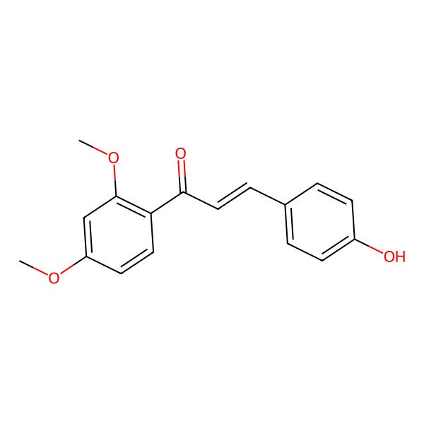 2D Structure of Chalcone, 4-hydroxy-2',4'-dimethoxy- 2D Structure of Chalcone, 4-hydroxy-2',4'-dimethoxy-